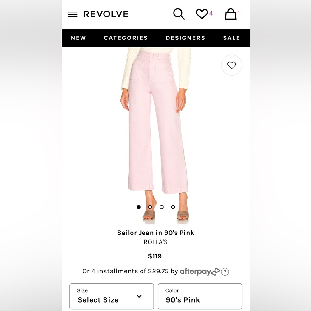 ROLLA Pink Sailor Jeans